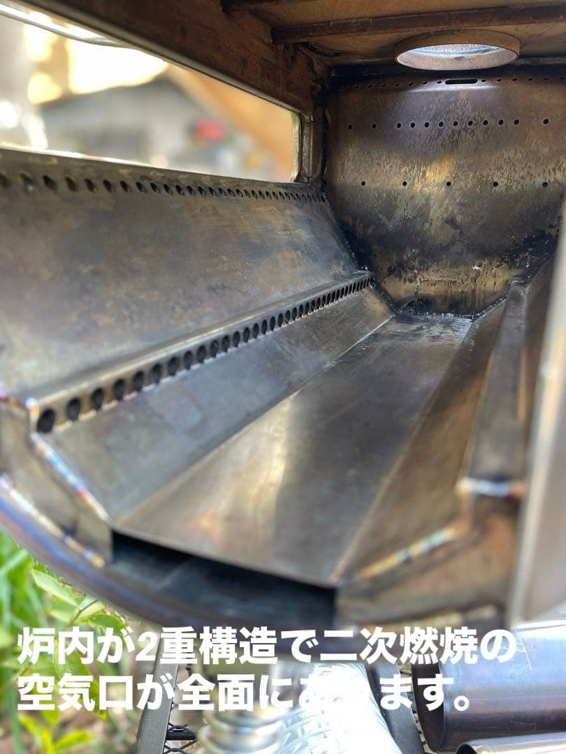 安全 外気吸入 薪ストーブ テンマク x WINNERWELL サイドビュー M