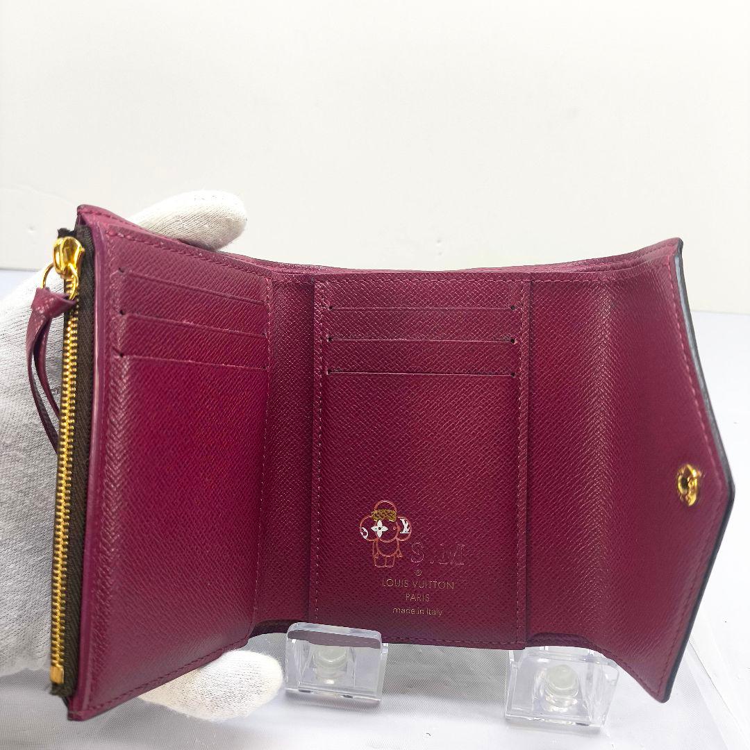 美品ルイヴィトン モノグラム ヴィクトリーヌ 三つ折り財布 コンパクトウォレット