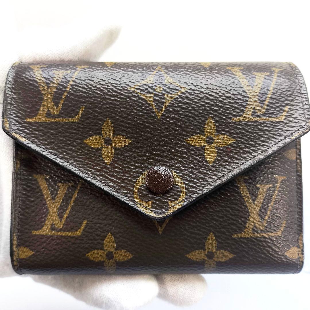 美品ルイヴィトン モノグラム ヴィクトリーヌ 三つ折り財布 コンパクトウォレット