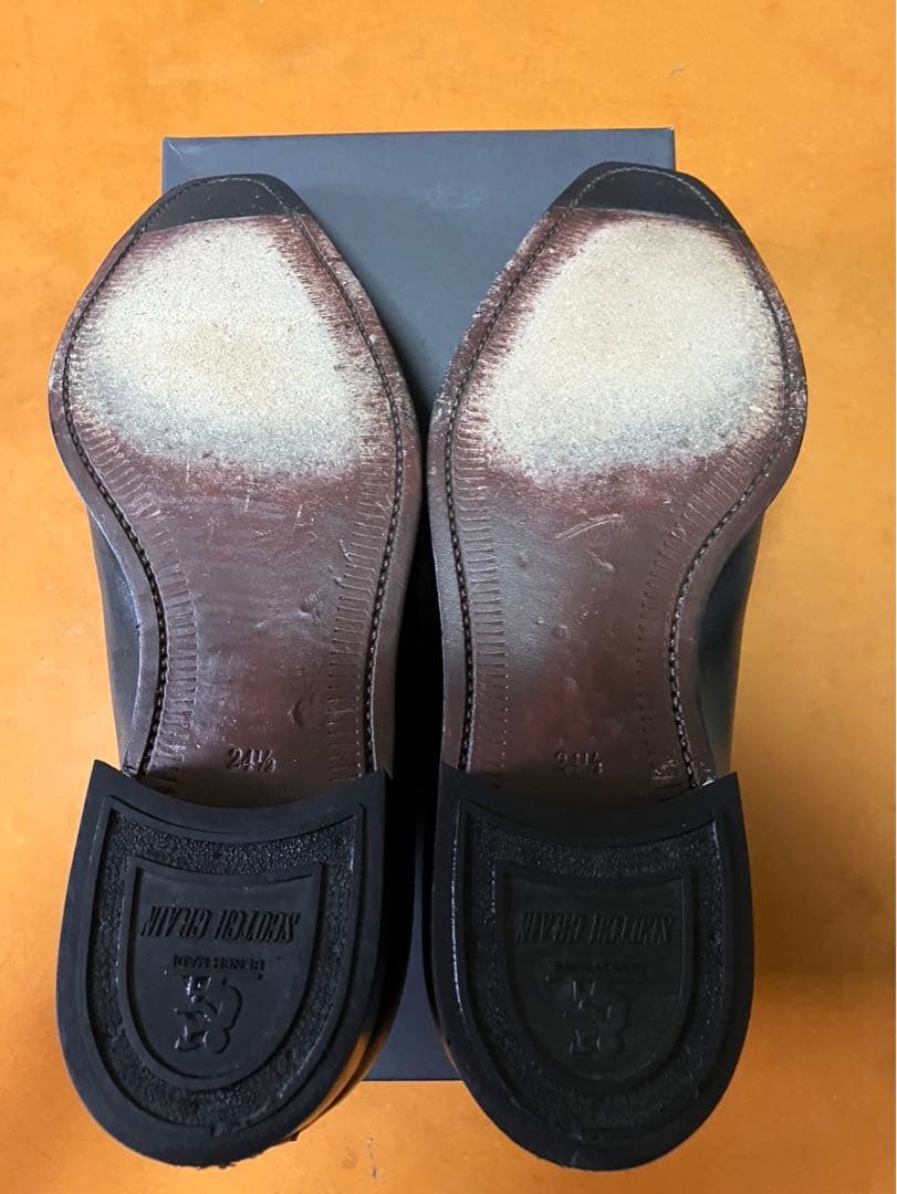 スコッチグレイン　ストレートチップ　F0486BL（E）　24.5cm