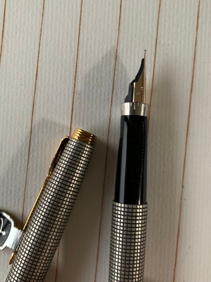 万年筆／パーカー75 スターリングシルバー 14Kペン先コンバーター付き