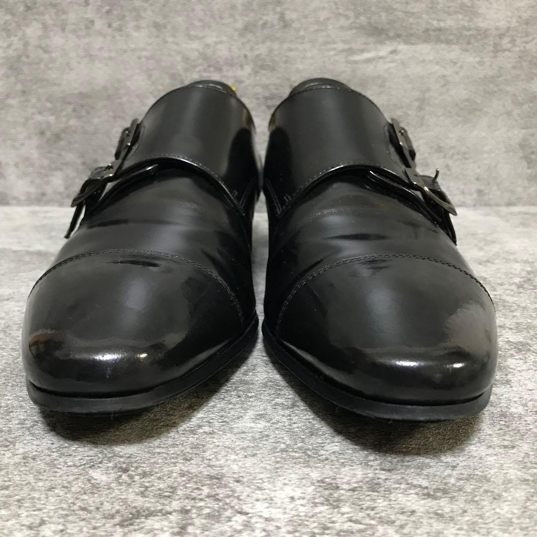 【美品】REGAL 24.5cm ダブルモンクストラップ スクラッチタフレザー