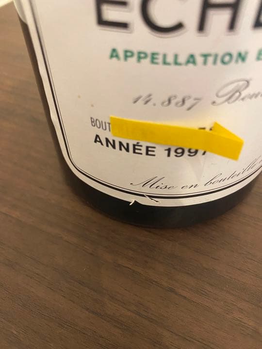 DRC エシェゾー1997 ロマネコンティ ヴィンテージ赤ワイン 激レア 正規品