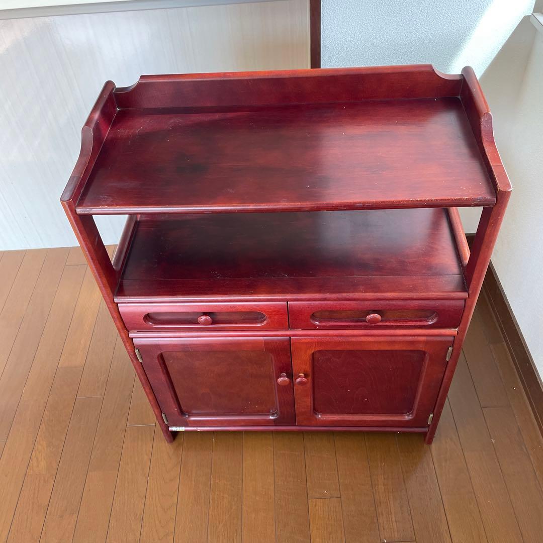 超お得 カリモク　昭和レトロ 木製コンソールテーブル コールキャビネット 古家具