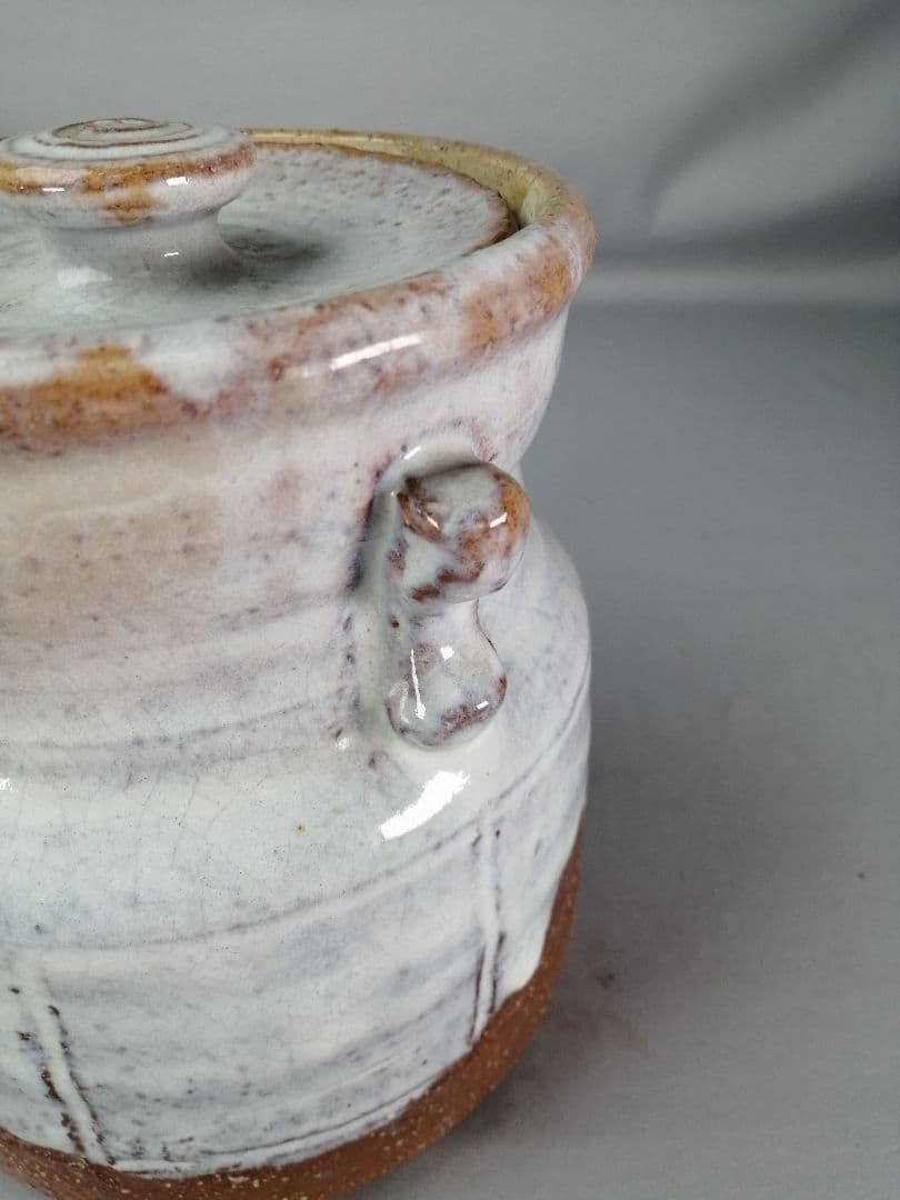 茶事具】橘正峰造 萩焼耳付き水指 水指413