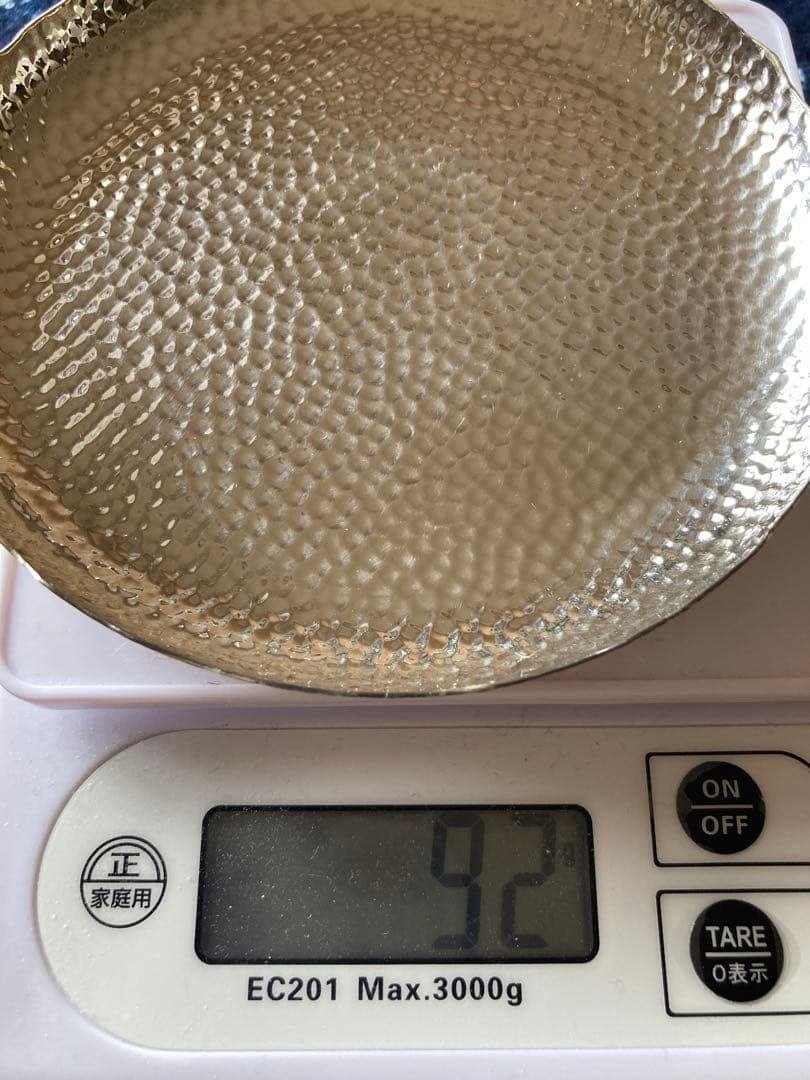 金属美術工芸品　青海波皿　純銀製　 幸福銀行