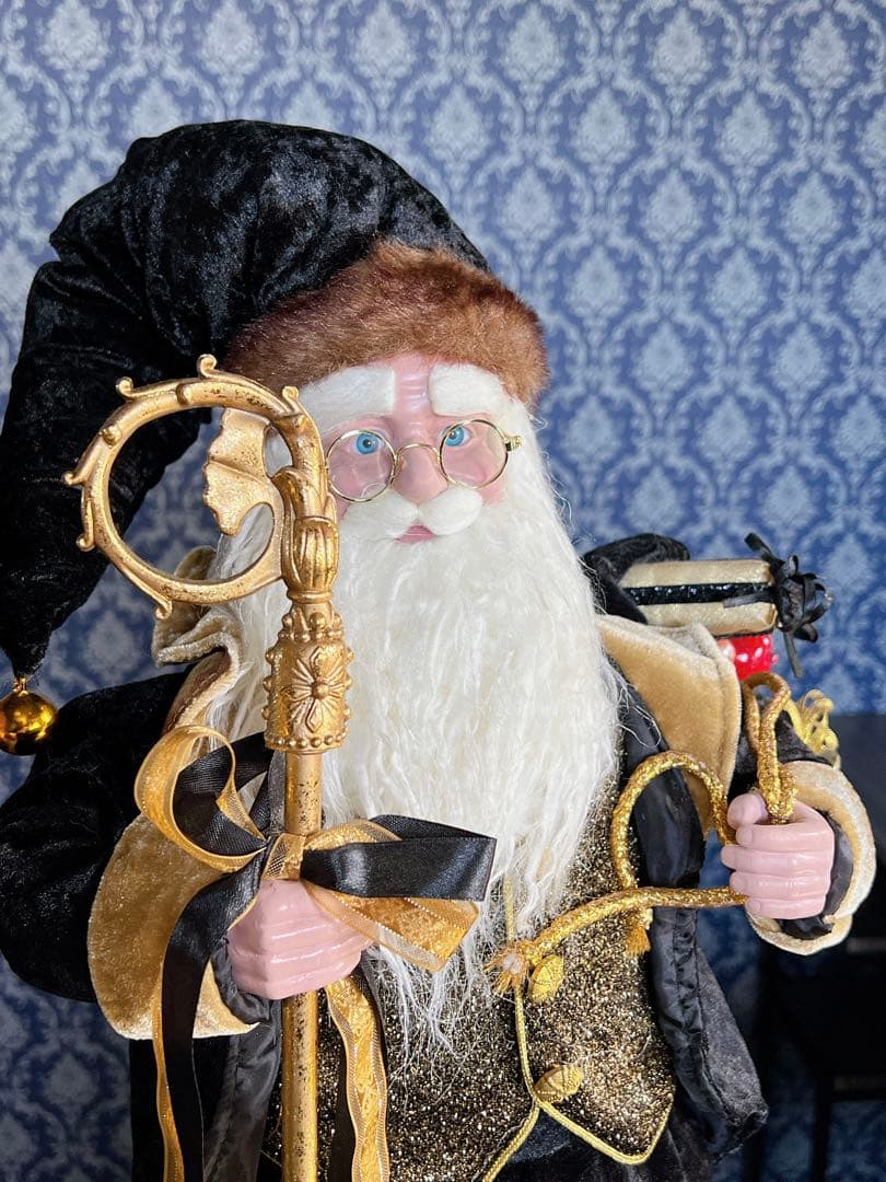 期間限定値下げ】ブラック サンタクロース クリスマス 置物 人形