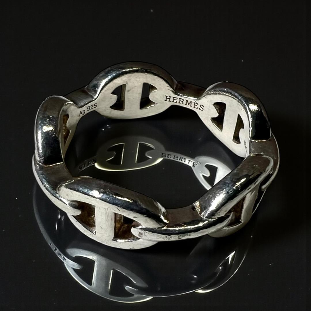 正規品＆超人気商品‼️ エルメス シェーヌダンクル アンシェネ シルバーリング