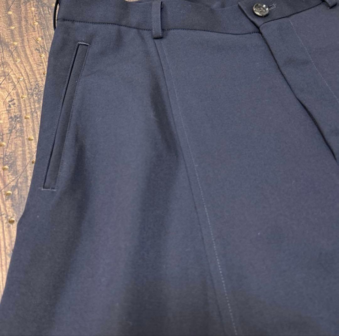 コムデギャルソン サルエルパンツ 黒 紺 L ウール100%