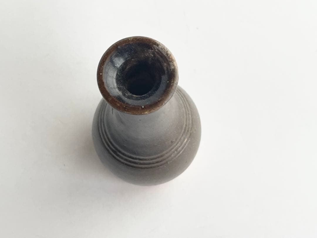 骨董 アンティーク 琉球古陶 沖縄 酒器 褐釉徳利 一輪挿し 渡名喜瓶 嘉瓶