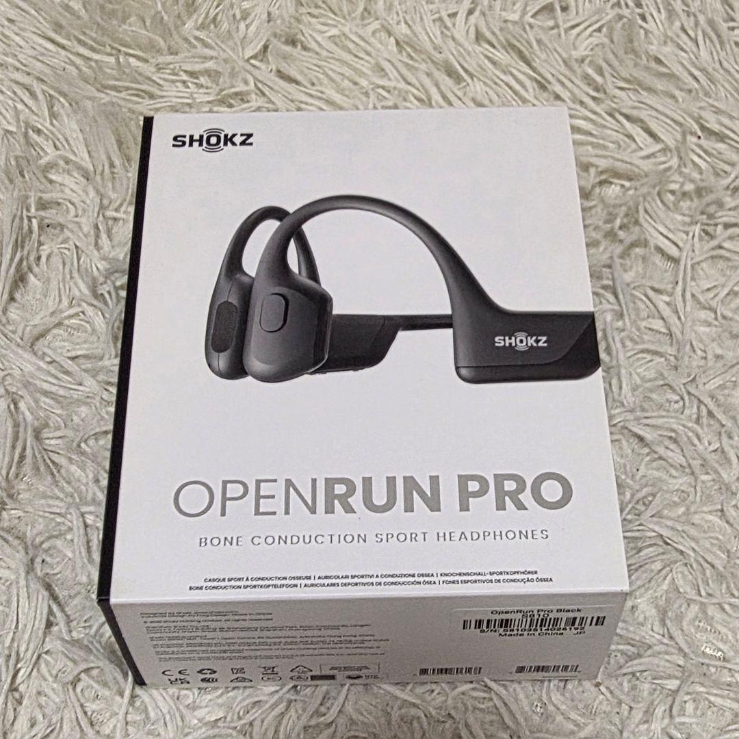 SHOKZ OPENRUN PRO 骨伝導イヤホン ブラック S810
