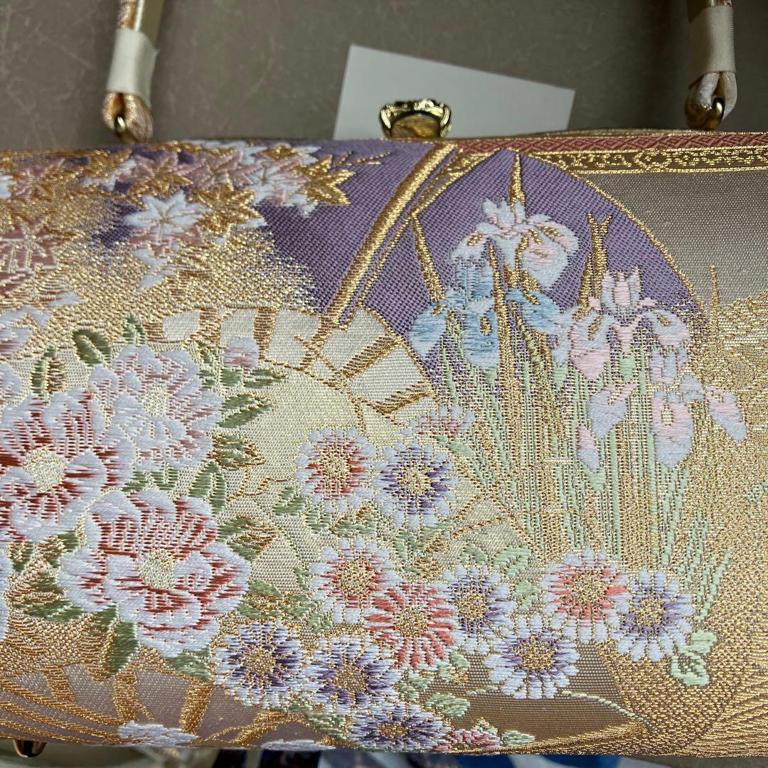 草履バックセット　織姫　正絹　西陣織　印伝　仕立屋甚五郎　草履Mサイズ