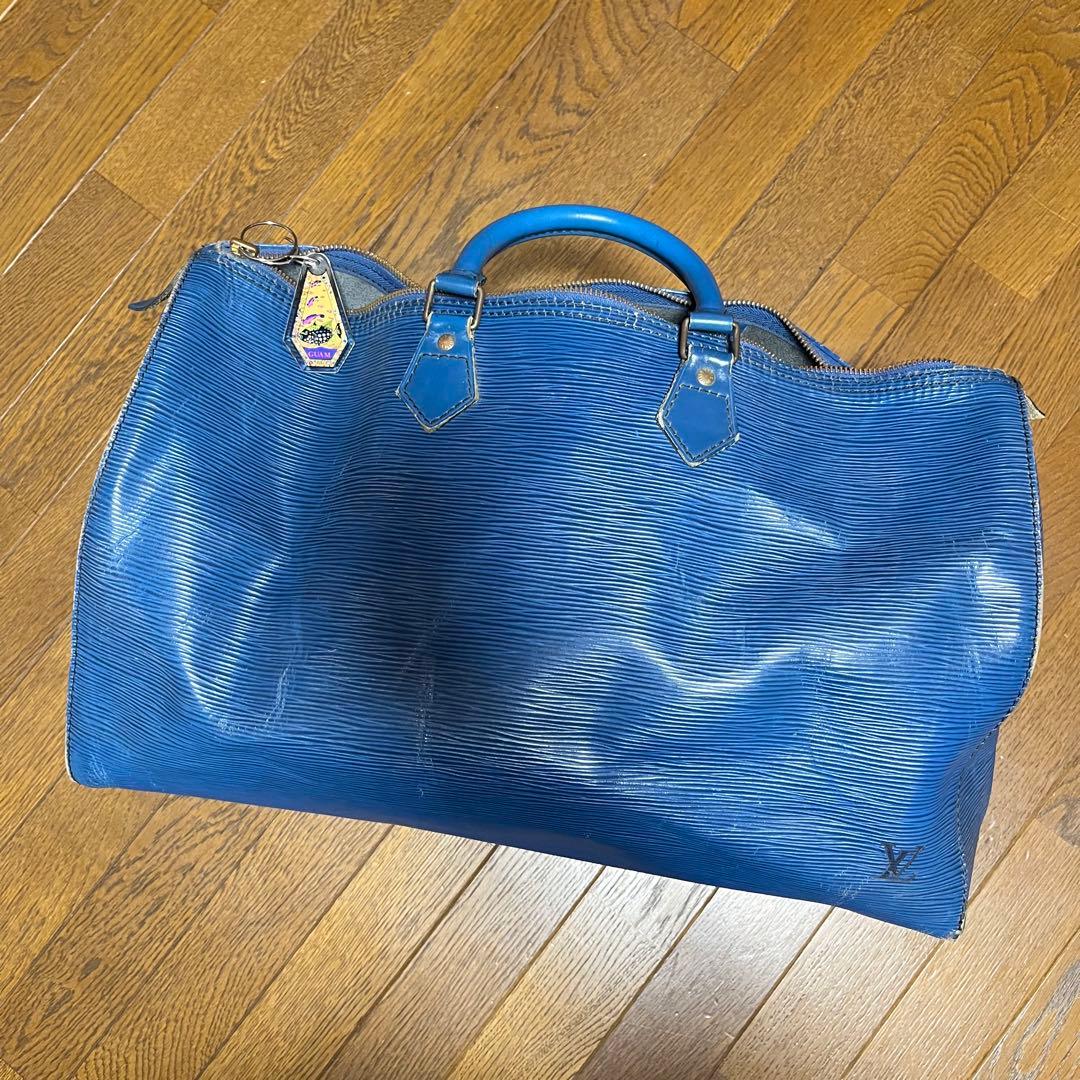 ルイヴィトン/Louis Vuitton】エピレザーボストンバッグ40 青 - メルカリ