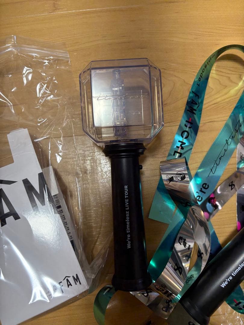 timelesz ペンライト 2025 tour FAM 2本セット　銀テープ