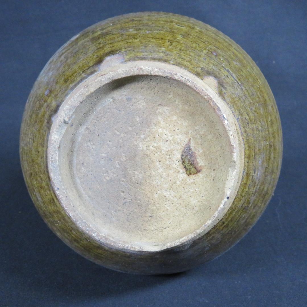 古相馬 上野目 飴釉 飛鉋 壺 徳利 花器 民藝 時代物 窯傷 美品 美術品