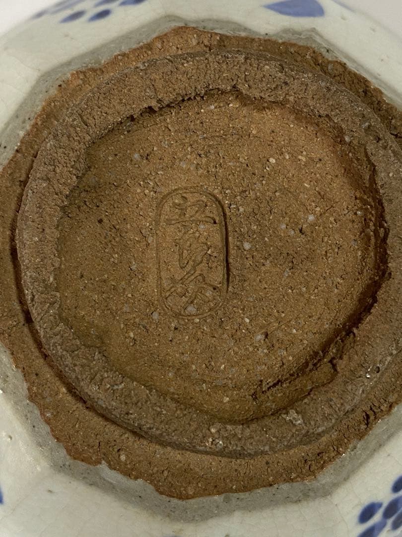 ♢呉須染付 八角面取り 蓋物碗 茶道具 懐石用 古美術品 明治時代