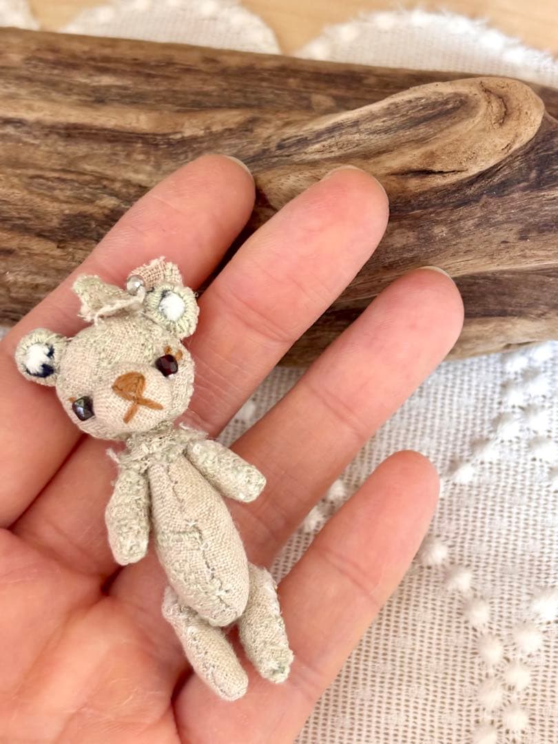ミナペルホネン ハンドメイド ミニテディベア ぬいぐるみ - メルカリ