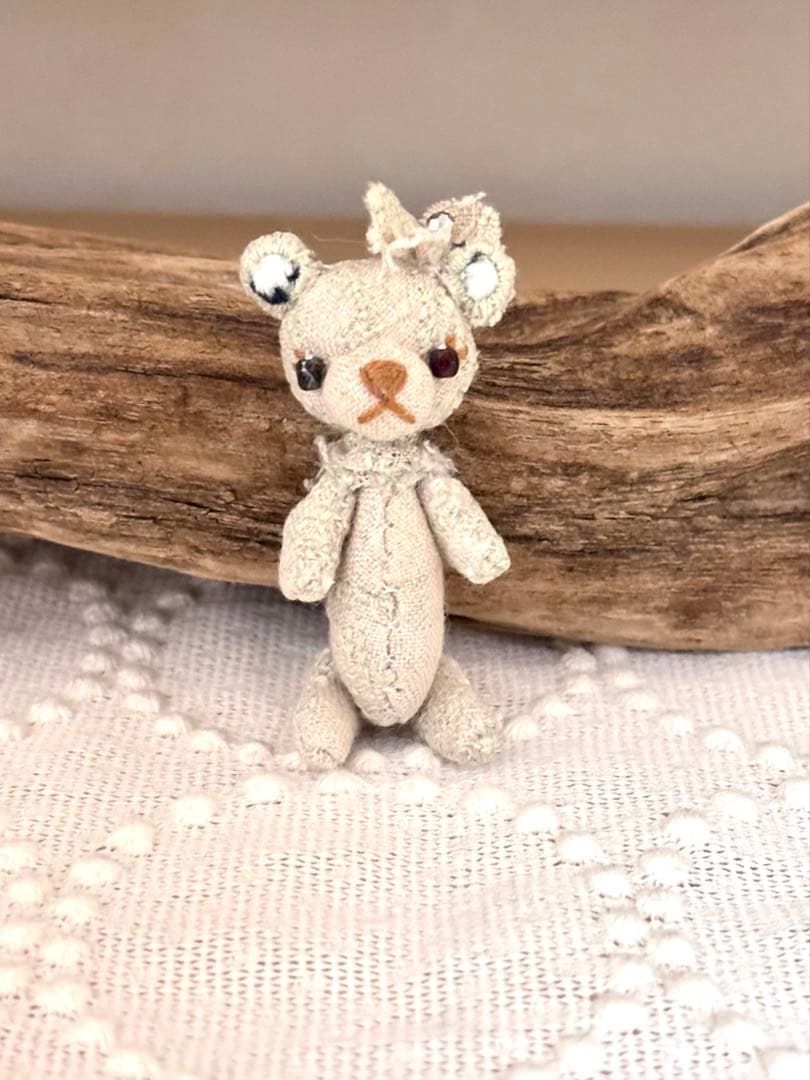 ミナペルホネン ハンドメイド ミニテディベア ぬいぐるみ - メルカリ