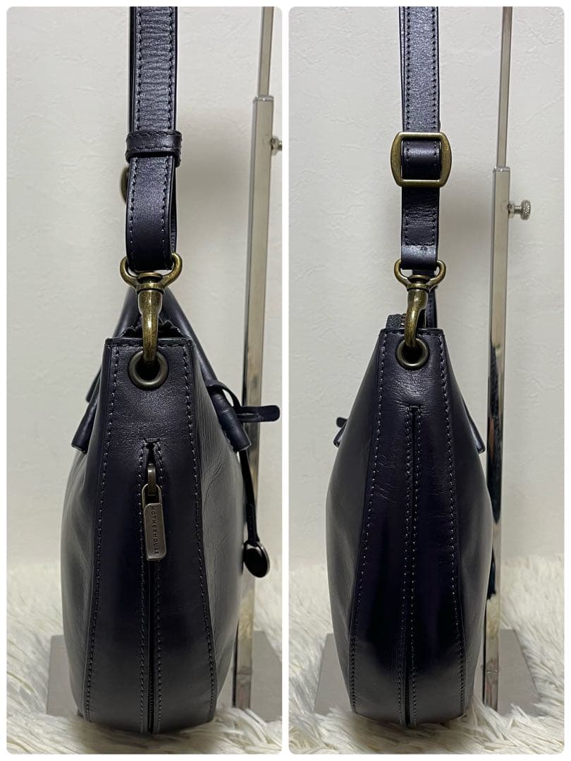 マザーハウス ツキアカリ ダークグレー ショルダーバッグ ハンドバッグ 2way