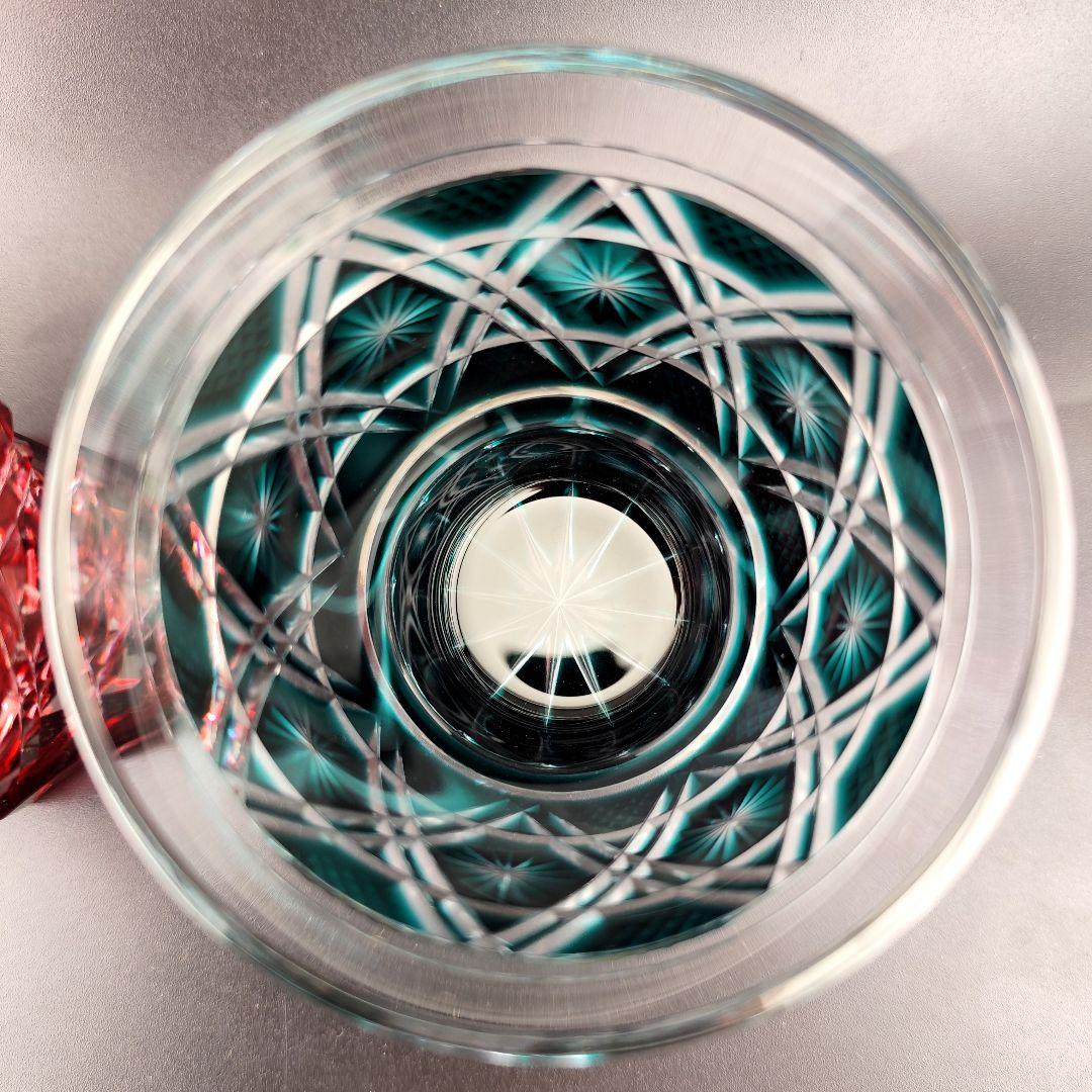 定価14万円超☆島津薩摩切子 焼酎オンザロック 2客（切子、江戸切子