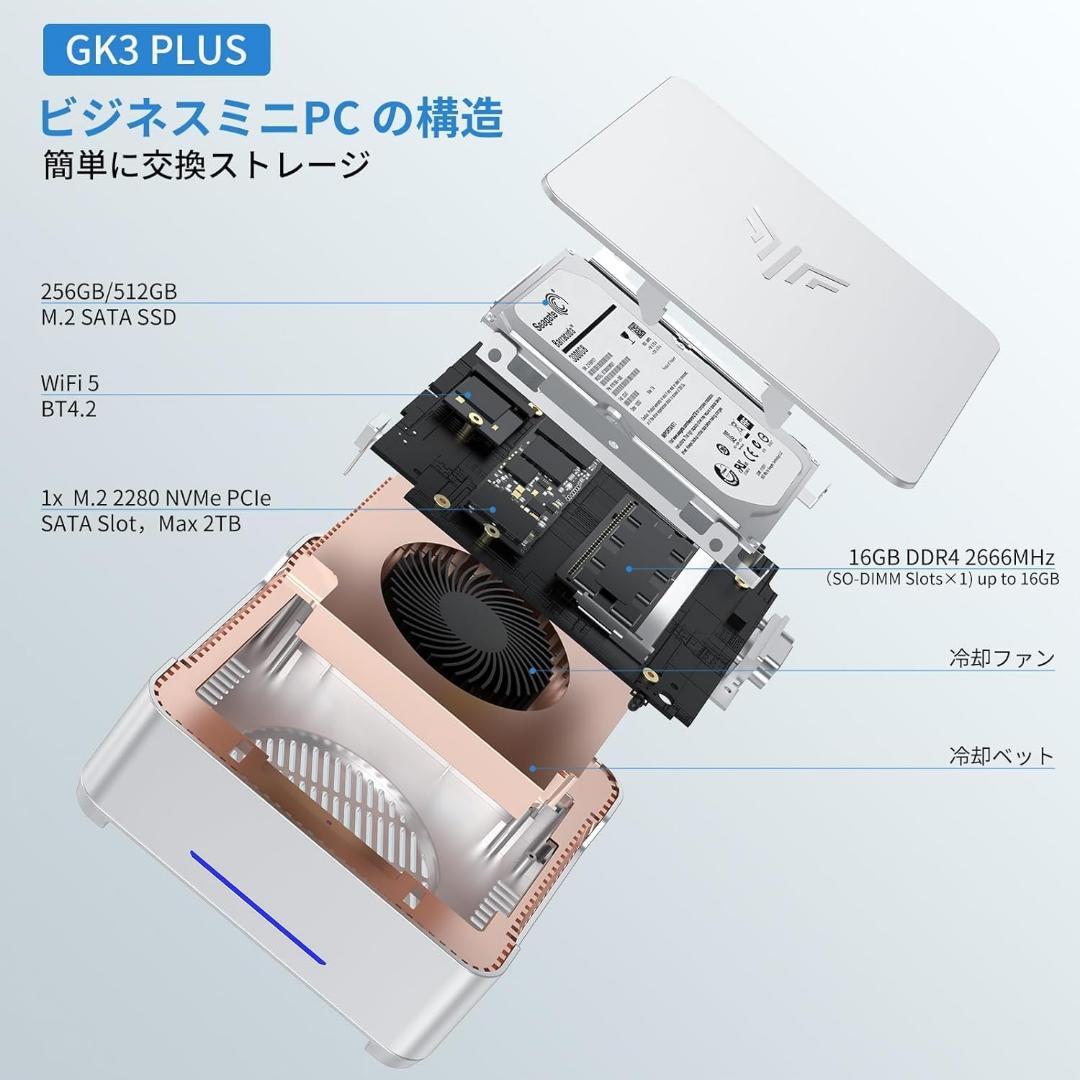 NiPoGi ミニpc N97 mini pc 8GB+256GB SSD