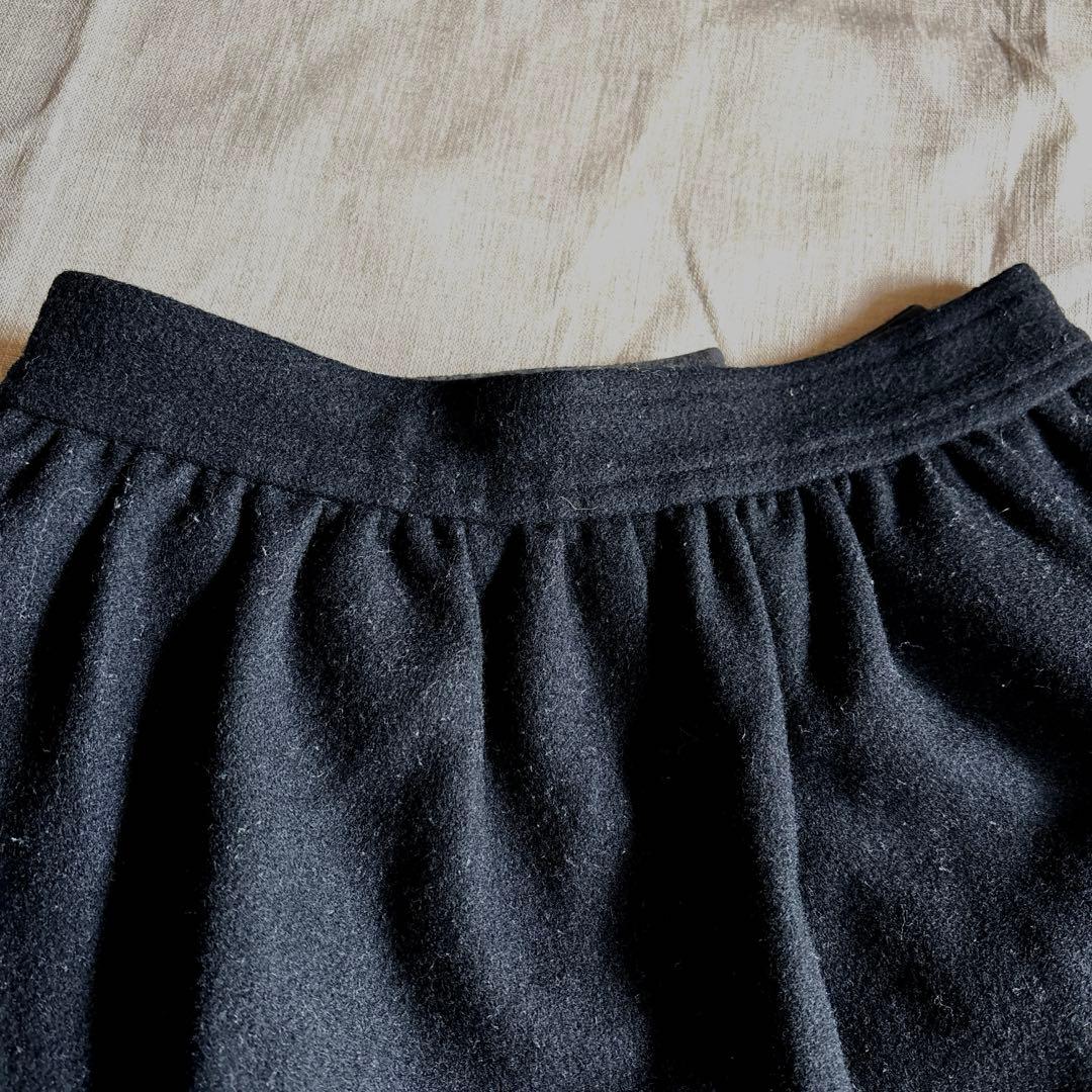 コムデギャルソンビンテージ、キュロットスカート、ウール、プラック