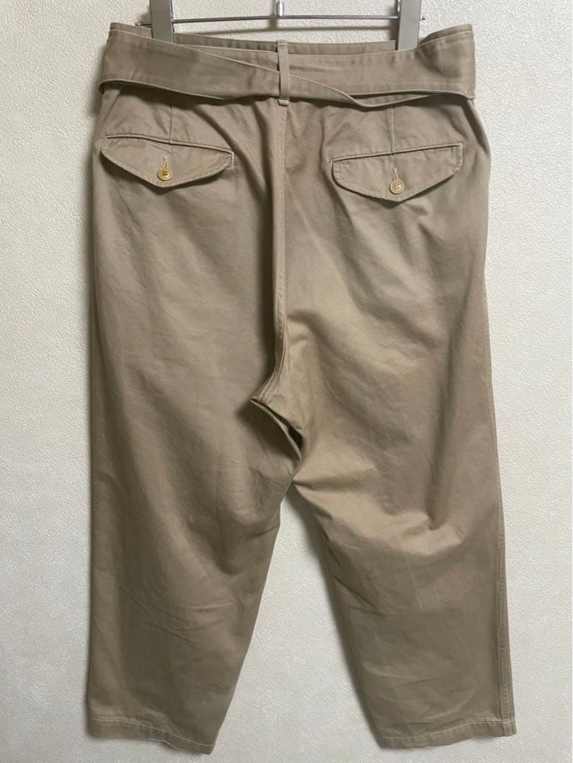 COMOLI BELTED CHINO PANTS size1 メンズ