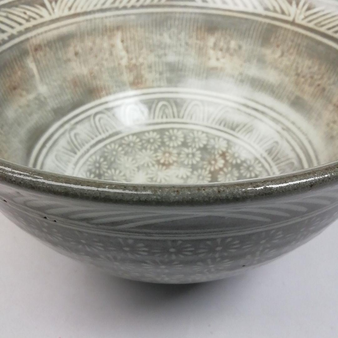 T974 数茶碗 十客 『花三島 数茶碗』『黒石窯 榊原勇一 作』 共箱