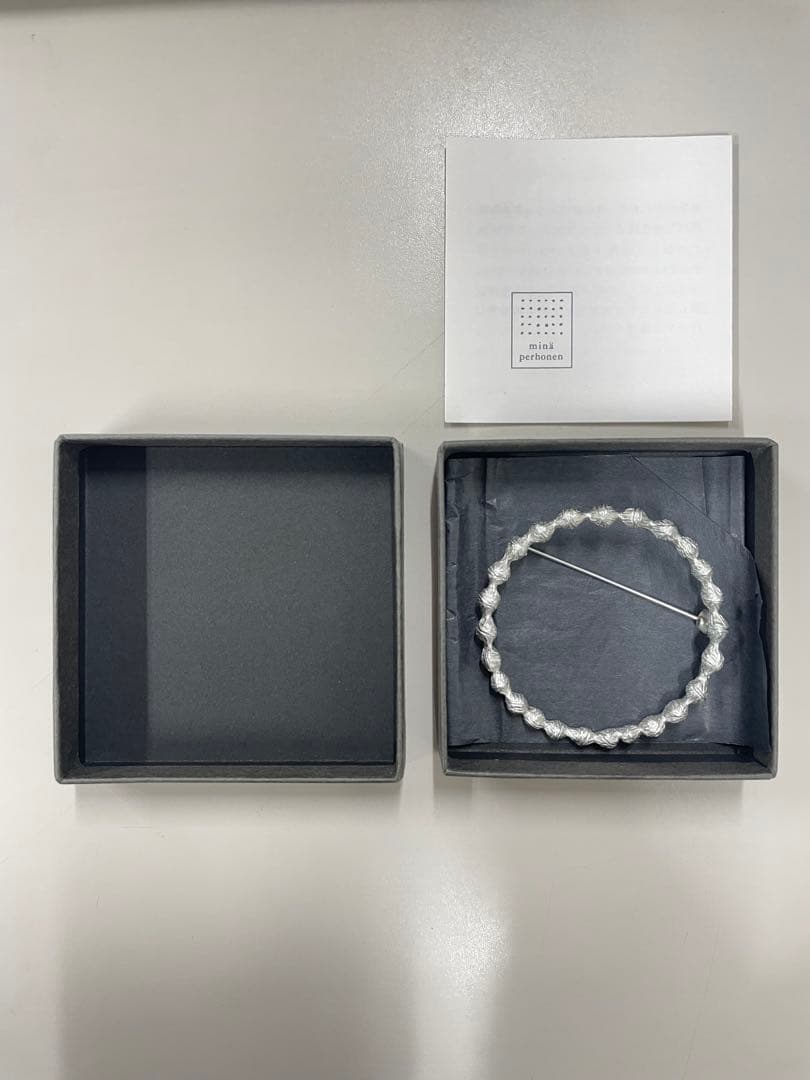 tambourine 真鍮ブローチ silver ミナペルホネン タンバリン ブローチ