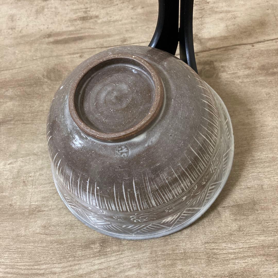 十九代　雲林院寶山造　泰之佑（髙臺）　鉢　三島手雲鶴模様　時代物　未使用