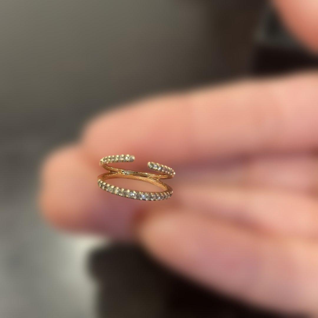 Hirotaka ヒロタカ マンタ ダイヤモンド ピンキーリング