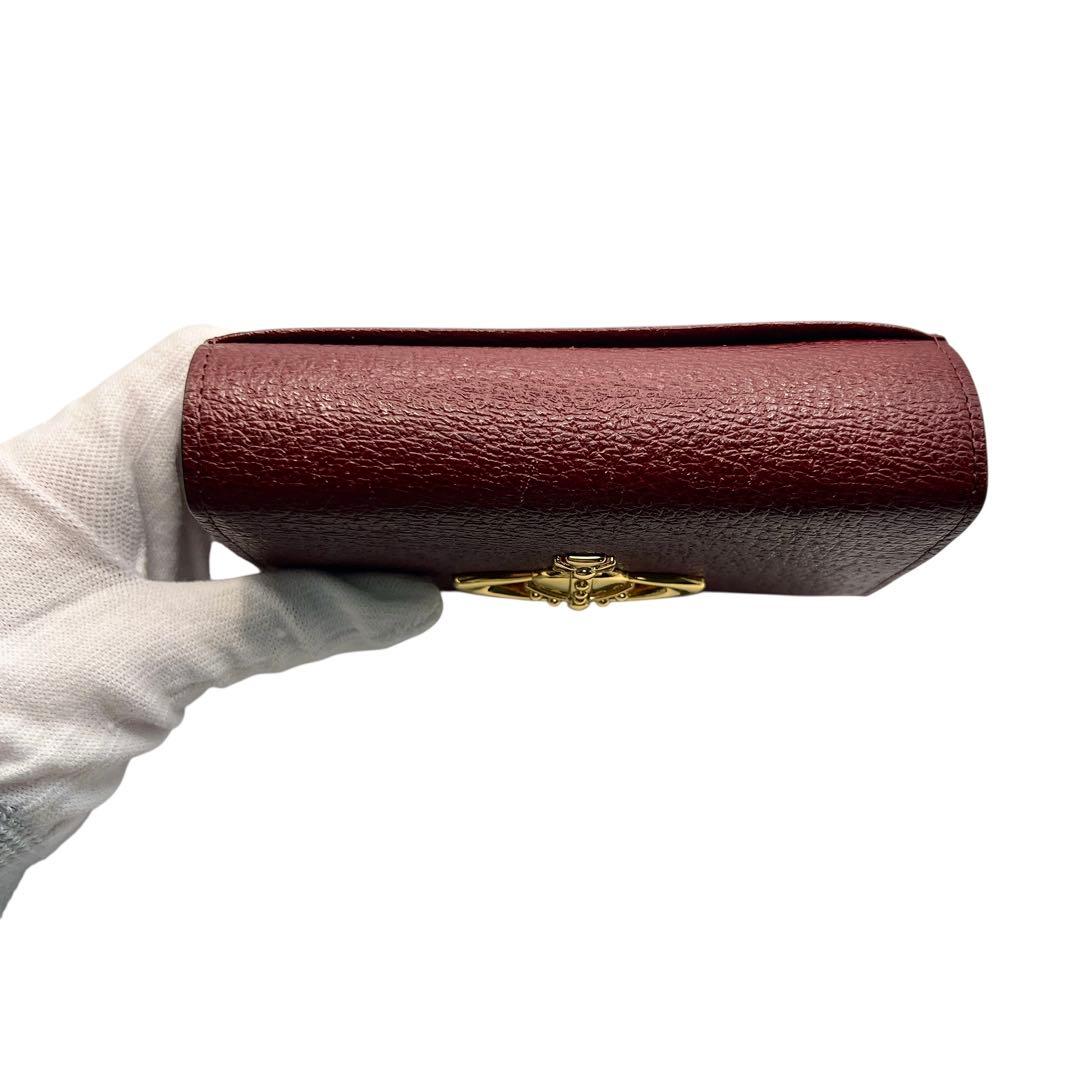 Vivienne Westwood レザー ボルドー 折り財布 8076