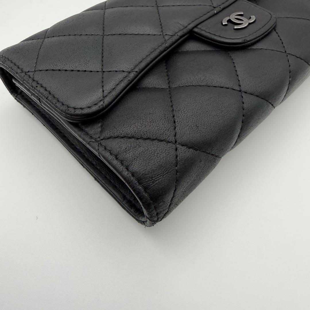 CHANEL シャネル 財布 マトラッセ フラップウォレット 三つ折り