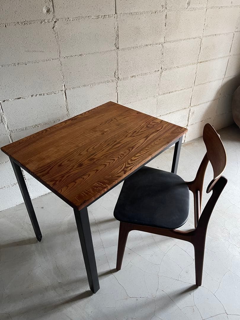 depeche アデペシュサイドテーブルデスクオーク無垢材アイアン脚