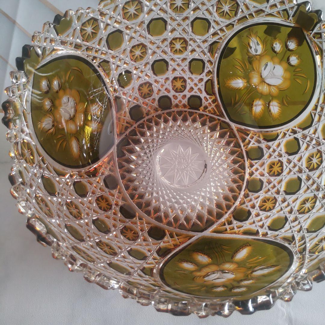 連休価格 美品❗️箱付きマイセン クリスタル オリーブグリーン 花瓶