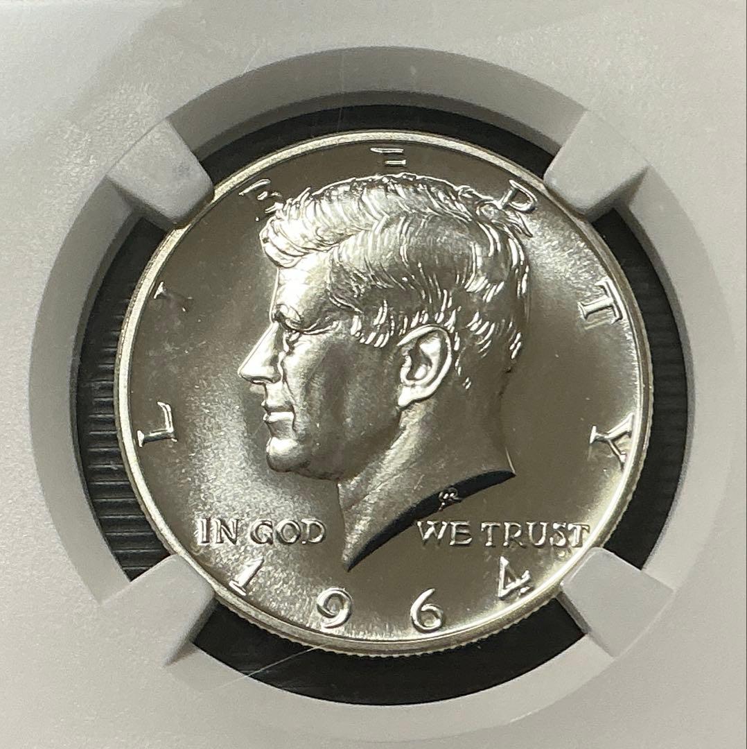 本物保証】NGC鑑定 1964年 アメリカ ケネディ ハーフダラー PF66