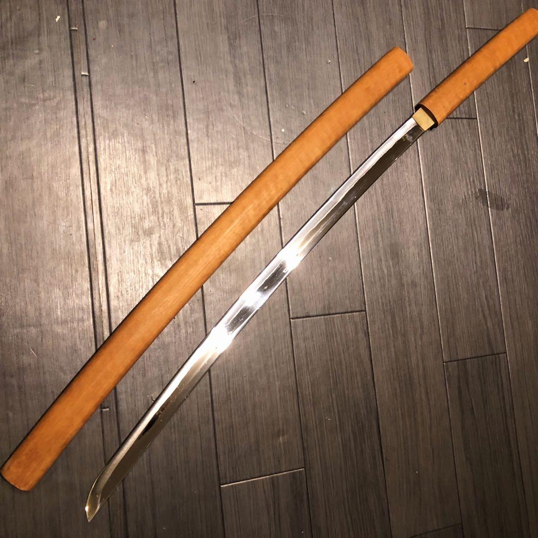 高級模造刀 高級居合刀　白鞘 合金製 長脇差　太刀　段平