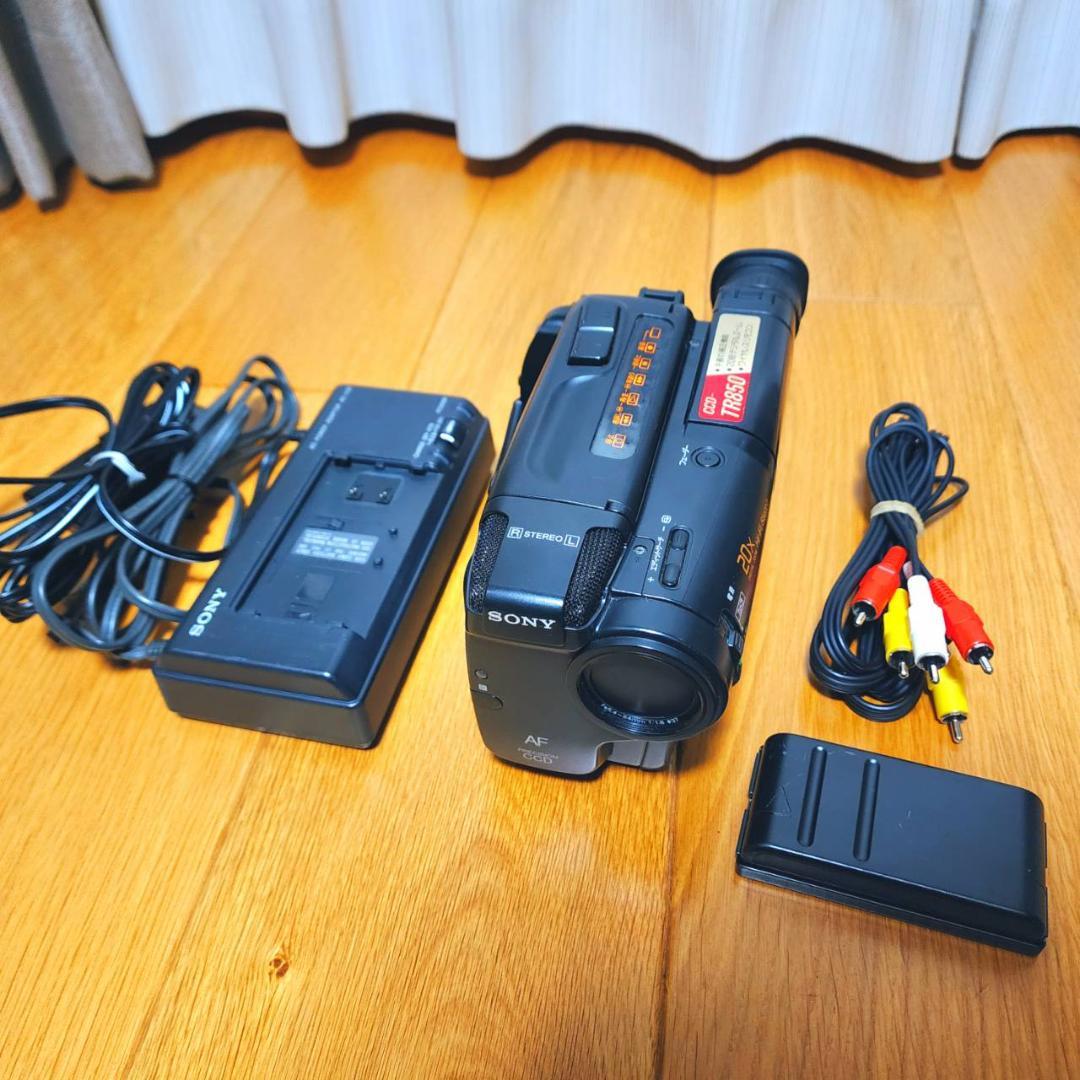 【動作確認済】SONY Hi8 高画質 ビデオカメラ CCD-TR850 セット
