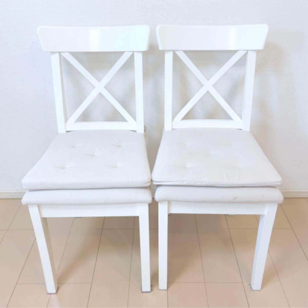 直接取引希望　IKEA イケア　インガートルプ　伸長式　ダイニングテーブル　白