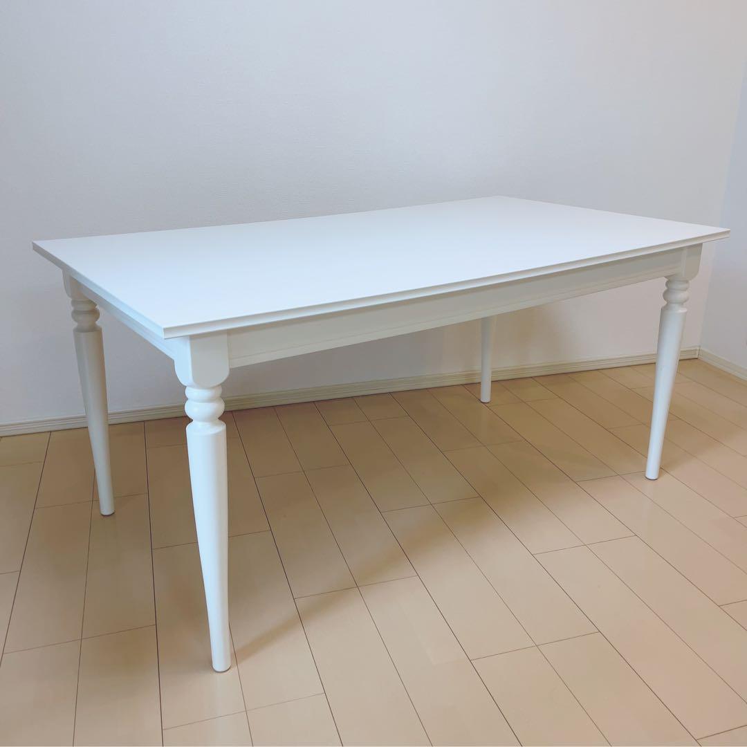 直接取引希望　IKEA イケア　インガートルプ　伸長式　ダイニングテーブル　白