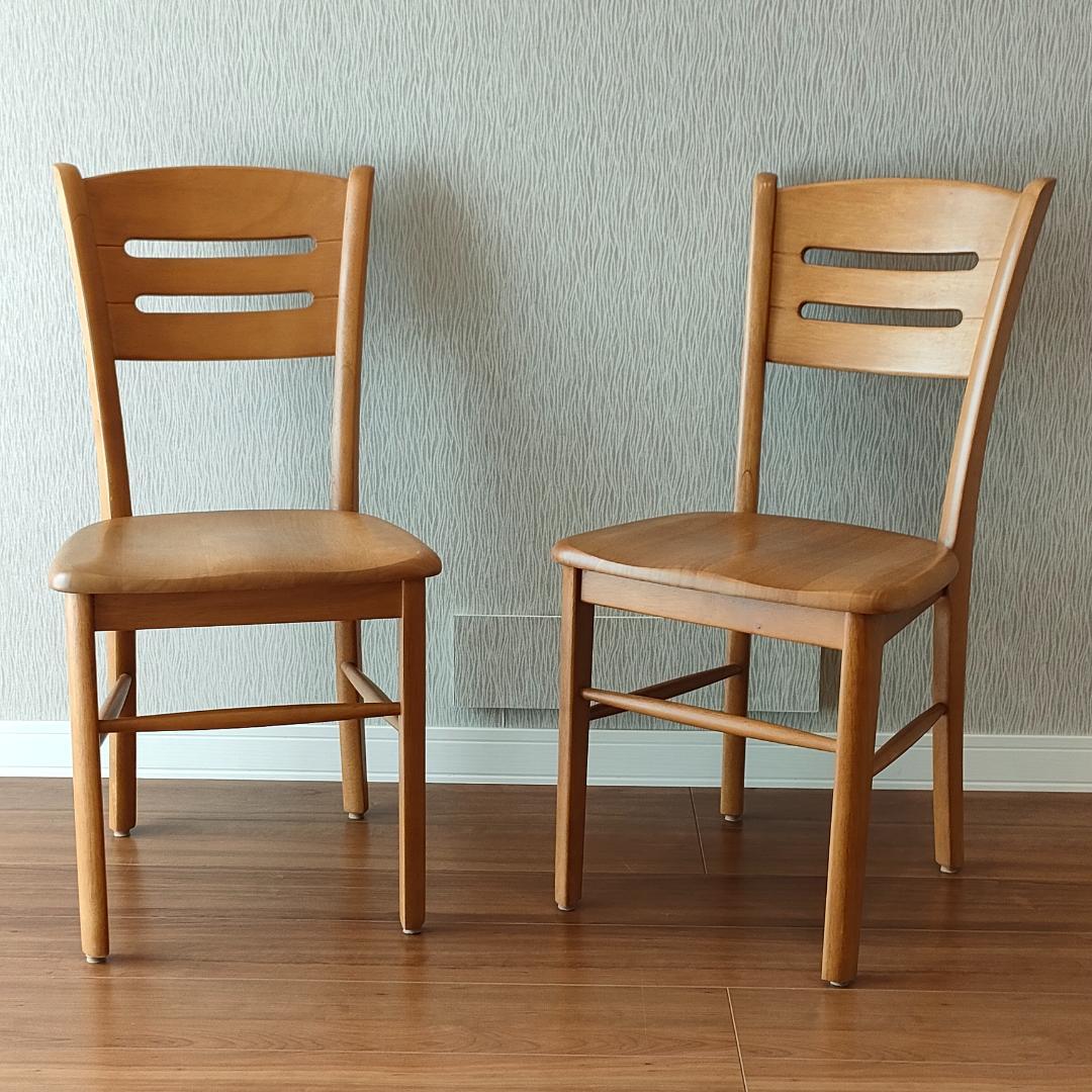 マルニ木工　伸長式　ダイニングテーブルセット　椅子2脚付き