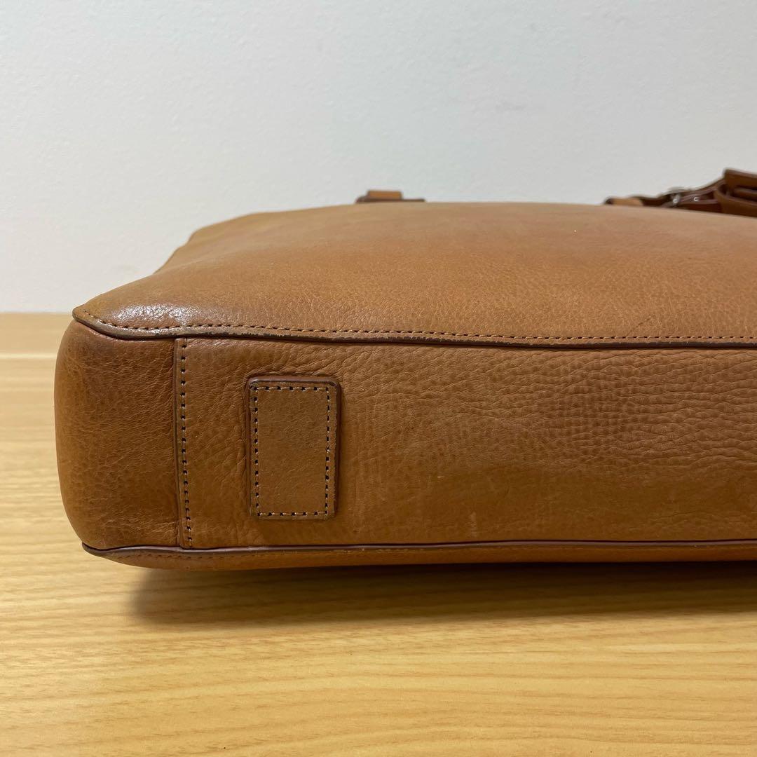 ダンヒル　ビジネスバッグ　ブリーフケース　キャメル　レザー　L3J381T