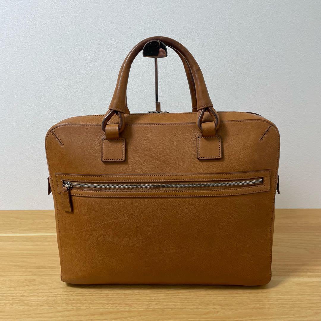 ダンヒル　ビジネスバッグ　ブリーフケース　キャメル　レザー　L3J381T