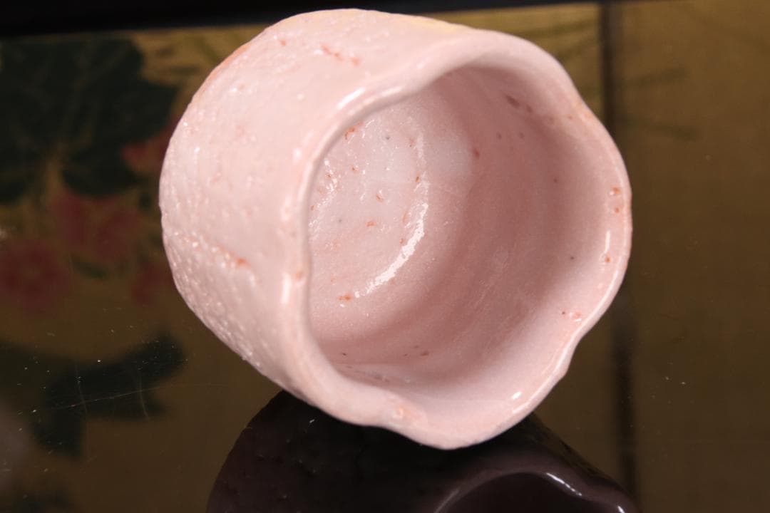 EE014　新品未使用　人間国宝　加藤孝造 志野ぐい呑 師 荒川豊蔵 共箱