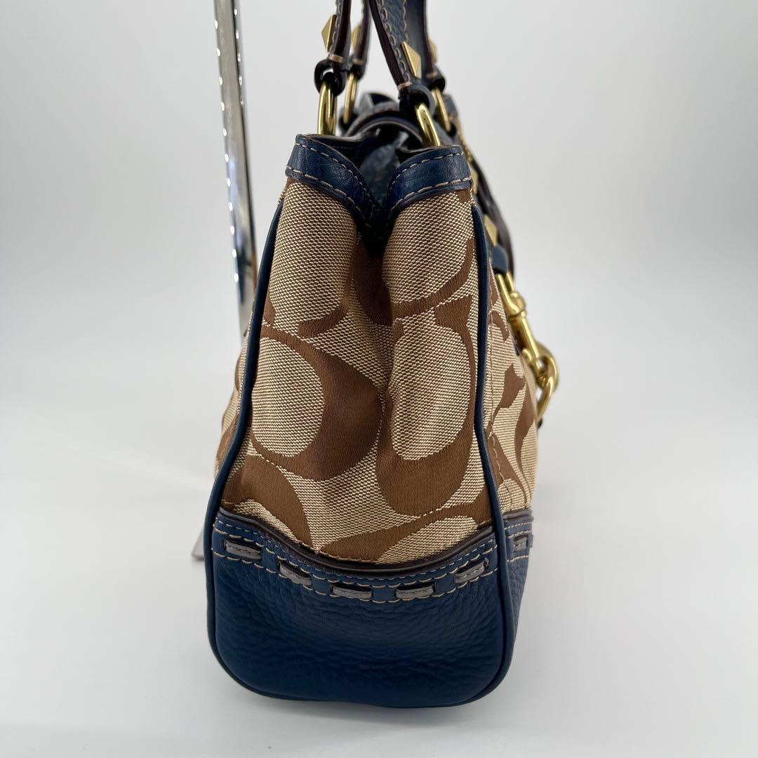 バッグ Vintage Coach Handbag Studs Navy y2k