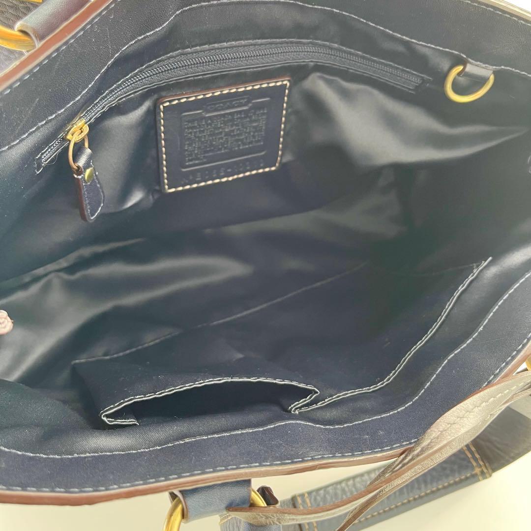バッグ Vintage Coach Handbag Studs Navy y2k