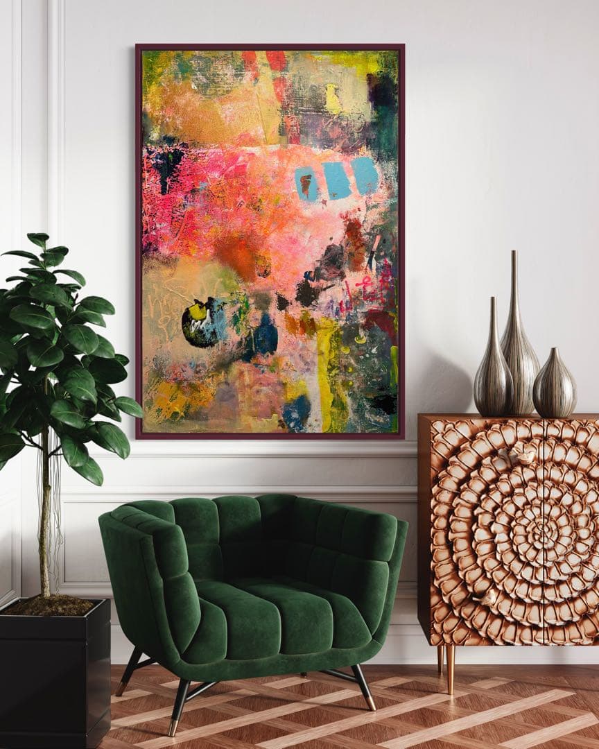 アクリル画　抽象画　abstract art 新品　大型　現代アート