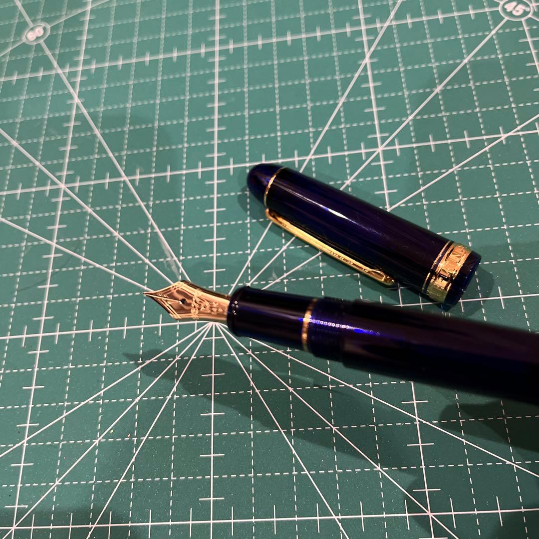 PLATINUM 14K F 万年筆 3776 センチュリー シャルトルブルー