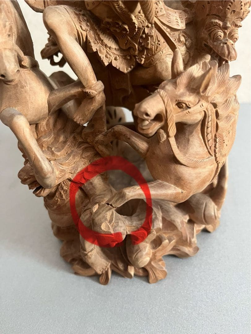 バリ島 木製神話彫刻 人気 約30cm