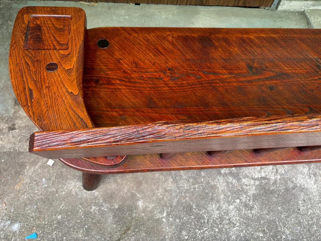 ベンチチェア 工房 我楽堂 無垢材 漆仕上げ 長椅子 民藝 幅190cm